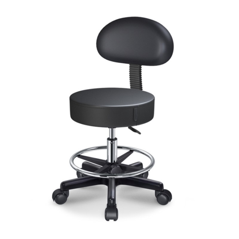Leatherwork Tattoo - Height Adjustable Stool, Swivel Round Lab