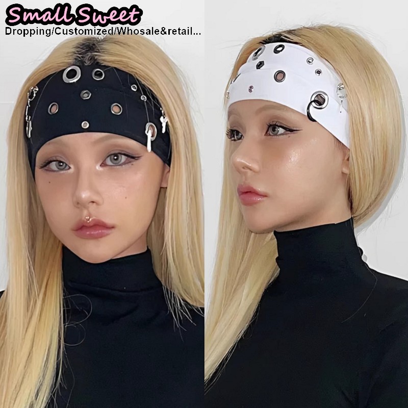 Leatherwork Pony - Dark Gothic Punk Metal Ring Headband