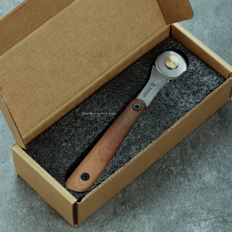Round Knife Leatherwork - Small Metal Roller Knife Stainless Steel