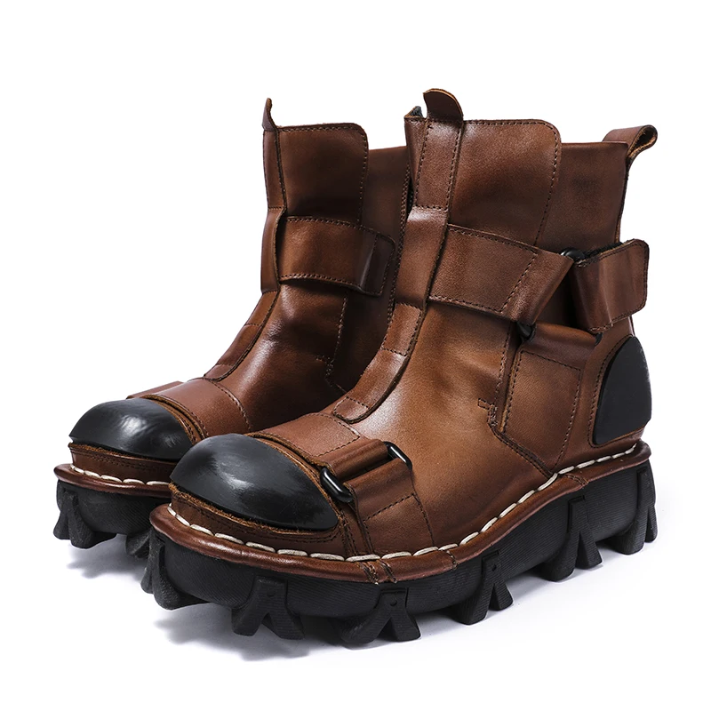 Men's Genuine Leather Motorcyc - Leather Work Fabric recension och pris