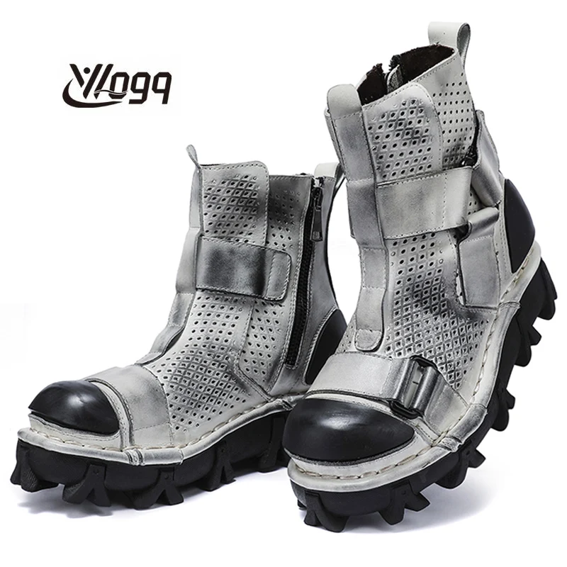 Men's Genuine Leather Motorcyc - Leather Work Fabric recension och pris