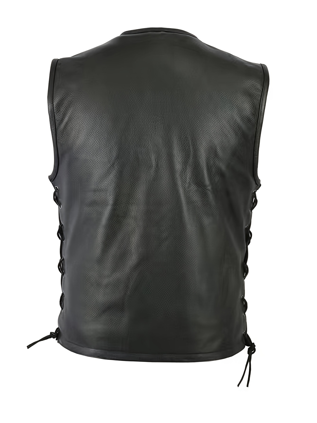 Men Solid Color Vest Motorcycl - Leather Work Vest For Men recension och pris