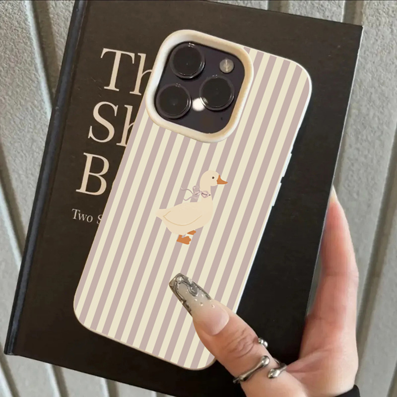 Cute Duck Pattern Phone Case F - Leatherwork Drawing recension och pris