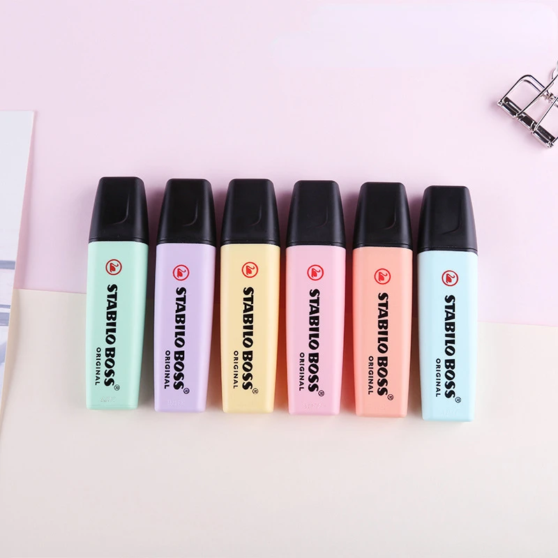 6 Colors STABILO BOSS Macaron  - Stabilo Marker Boss recension och pris