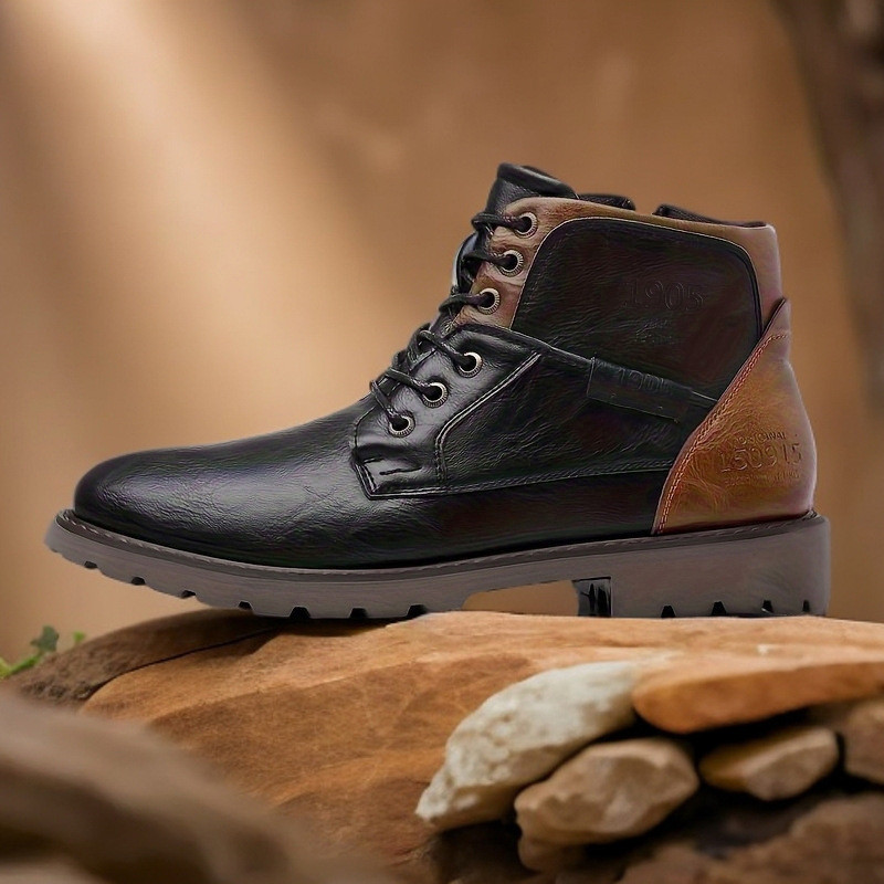 Leather Men Ankle Boots Plus S - Leather Work Fabric recension och pris