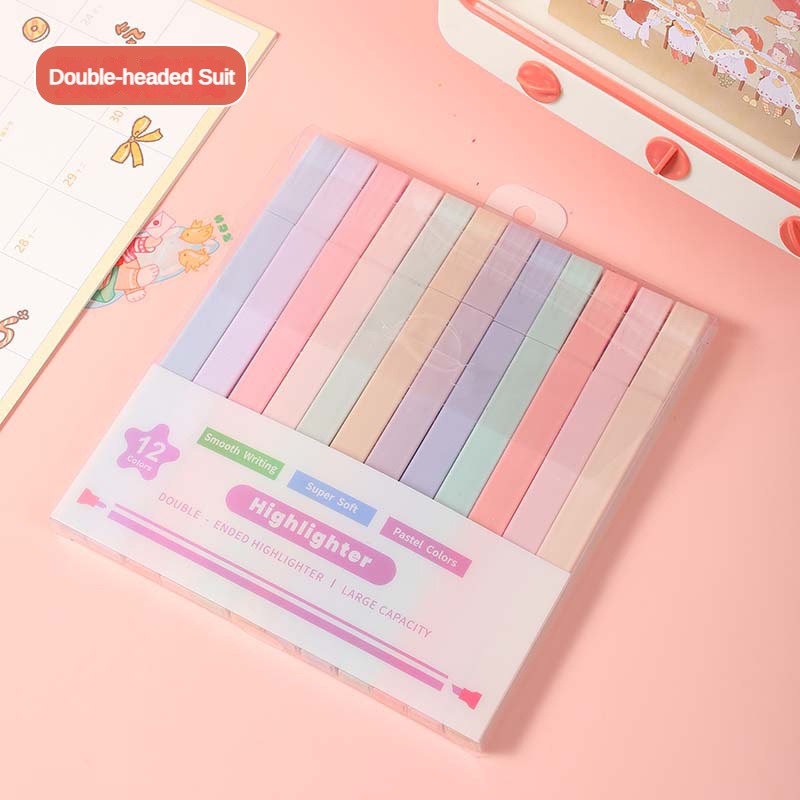 12 Pcs/Set Double Tip Highligh - Stabilo Marker Boss recension och pris