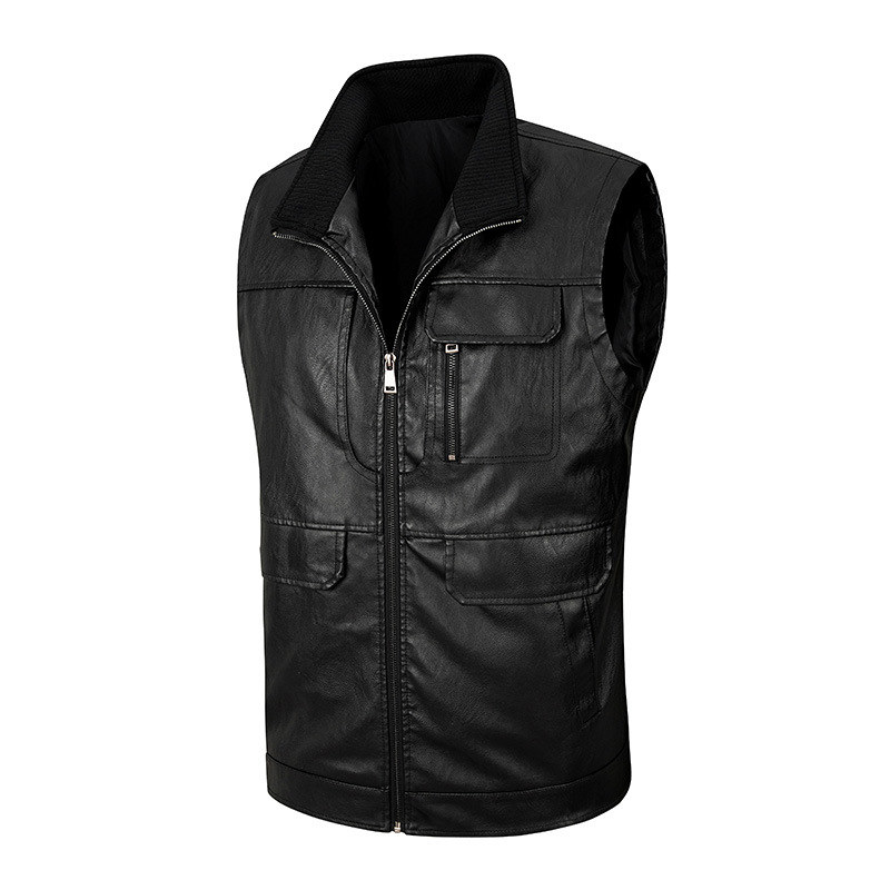 Men's leather vest, thin stand - Leather Work Vest For Men recension och pris