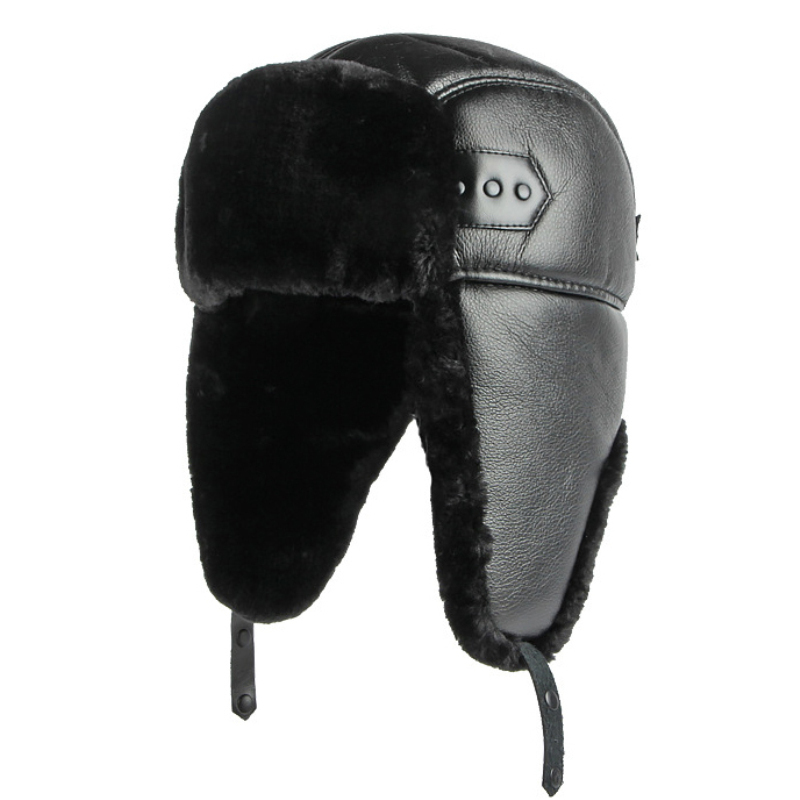 HT4002 New PU Leather Russian  - Leather Work Hat recension och pris