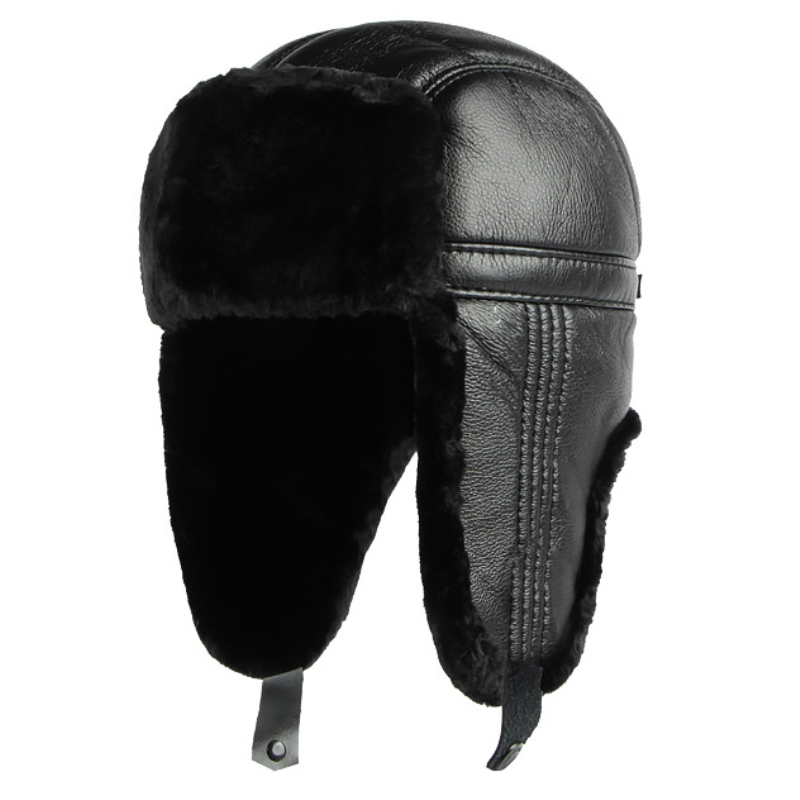 HT4002 New PU Leather Russian  - Leather Work Hat recension och pris