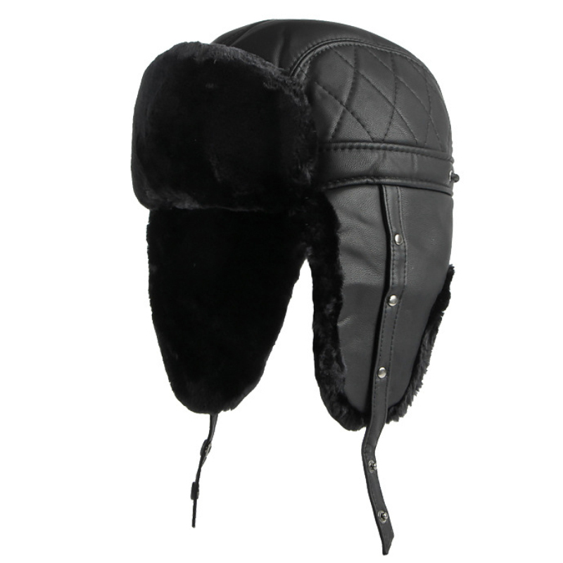HT4002 New PU Leather Russian  - Leather Work Hat recension och pris