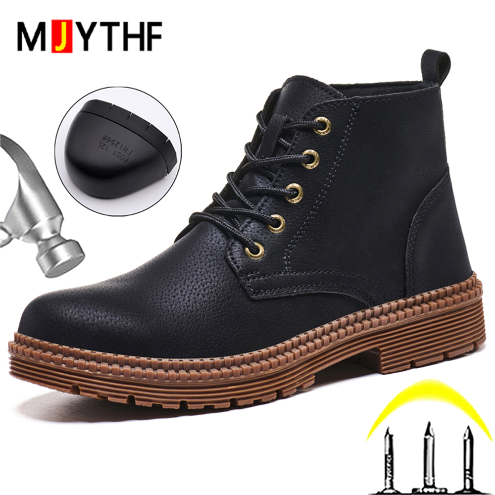 Waterproof Work Boots Safety S - Leather Work Fabric recension och pris
