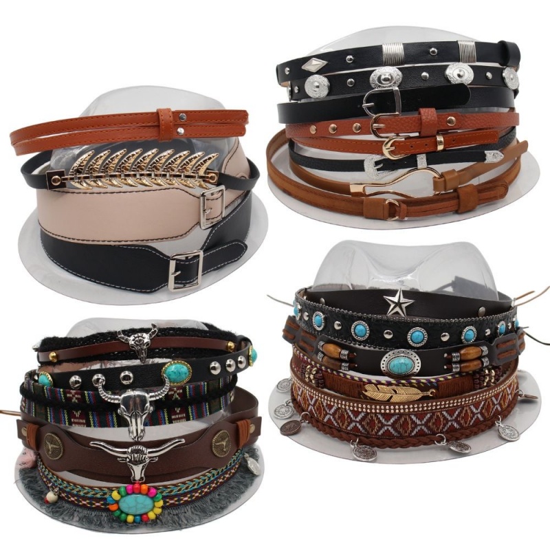 Retro Ethnic Style Belt, Headb - Leather Work Hat recension och pris