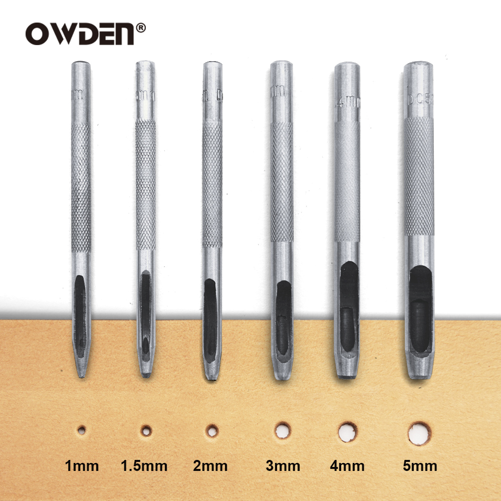 6pcs Leather Hole Punching Too - Leatherwork Punching Tool recension och pris