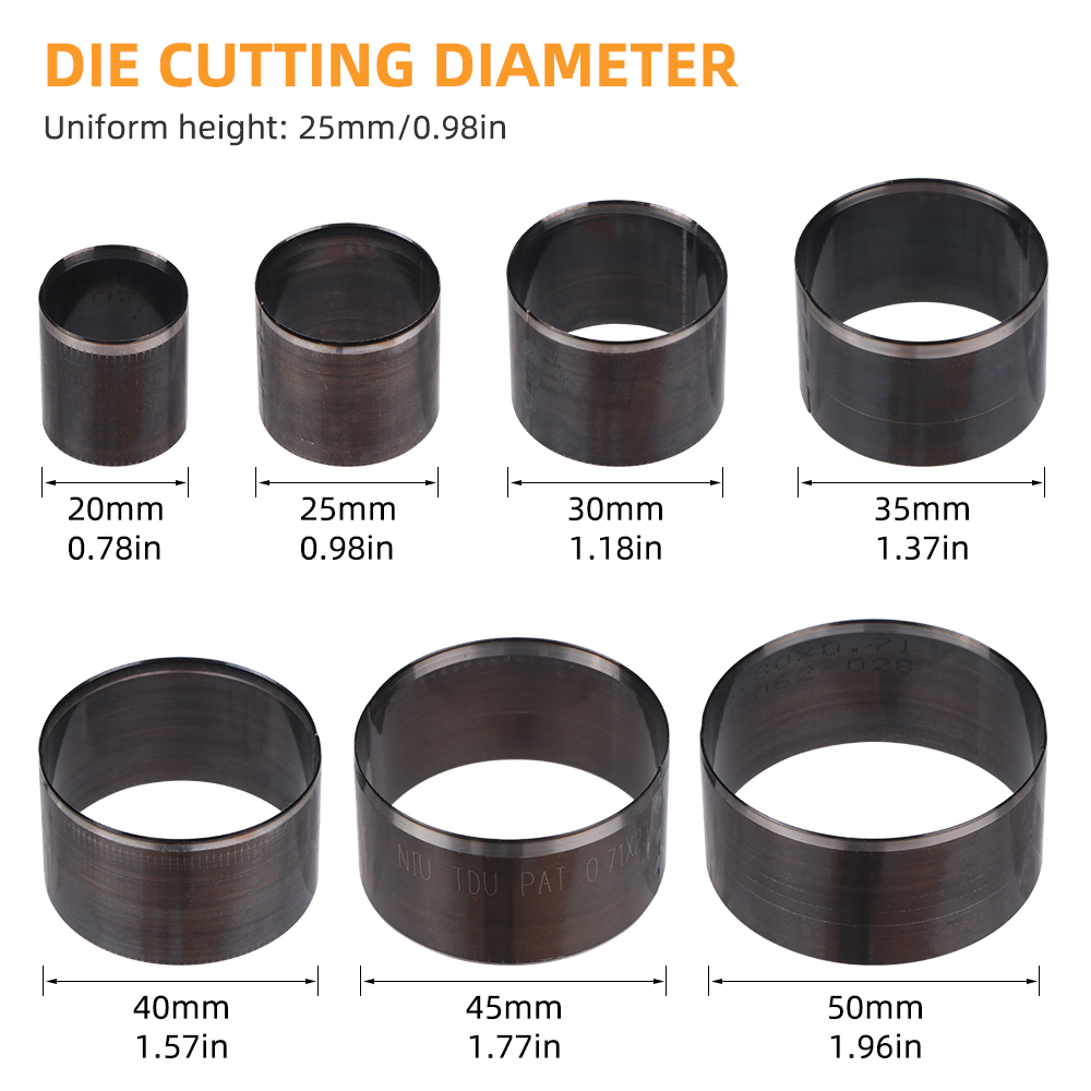 QJH 7Pcs Sharp Leather Cutting - Leatherwork Punching Tool recension och pris