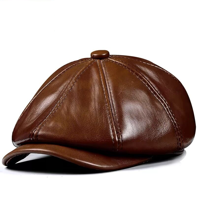 Spring New Genuine Leather Hat - Leather Work Hat recension och pris