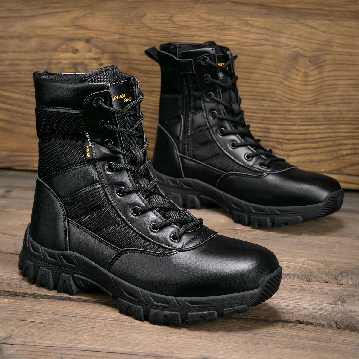 Men's Outdoor Hiking Shoes Hig - Leather Work Fabric recension och pris
