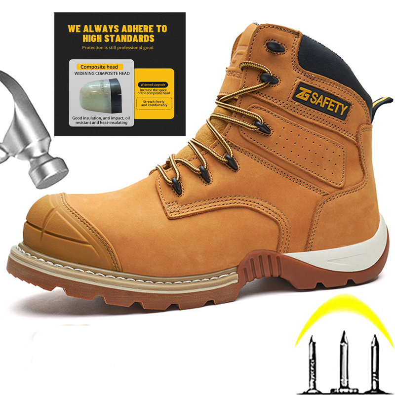 Cowhide Work Boots Genuine Lea - Leather Work Fabric recension och pris