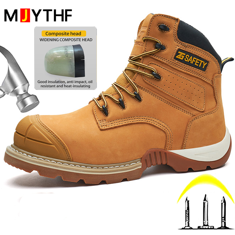 Cowhide Work Safety Boots Comp - Leather Work Fabric recension och pris