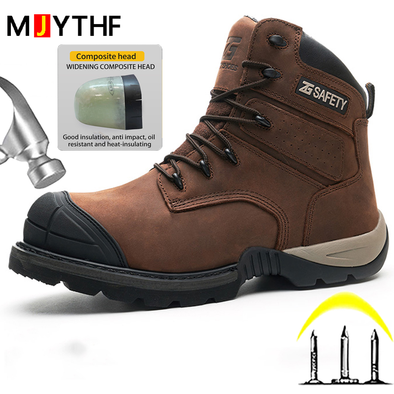 Cowhide Work Safety Boots Comp - Leather Work Fabric recension och pris