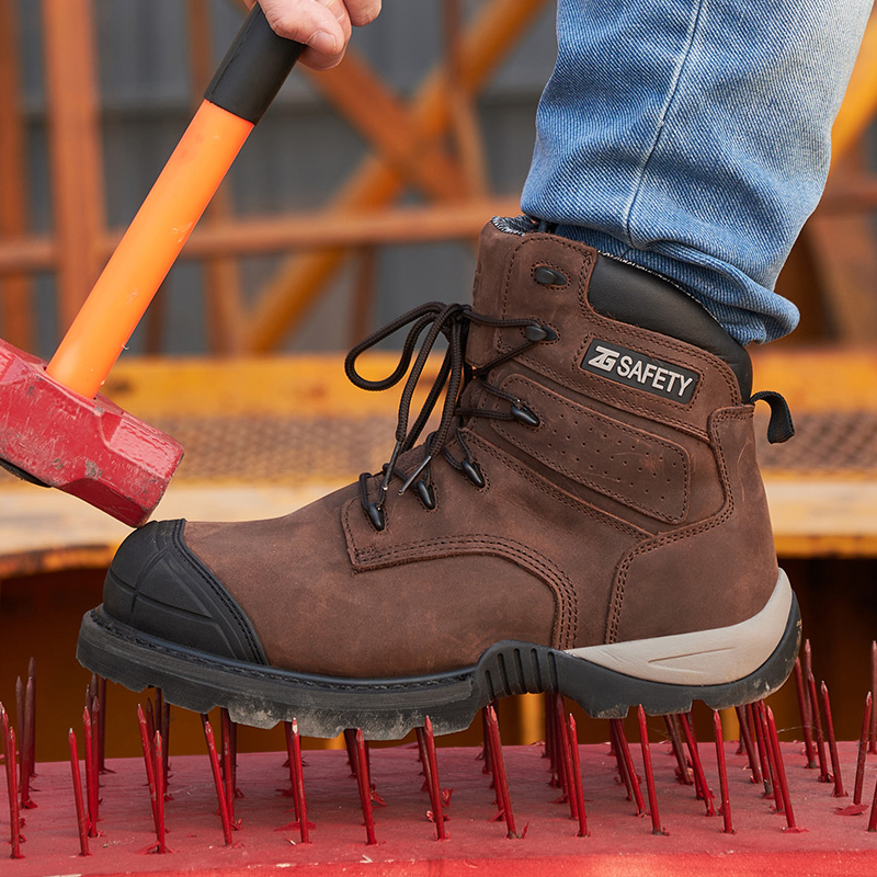 Cowhide Work Safety Boots Comp - Leather Work Fabric recension och pris