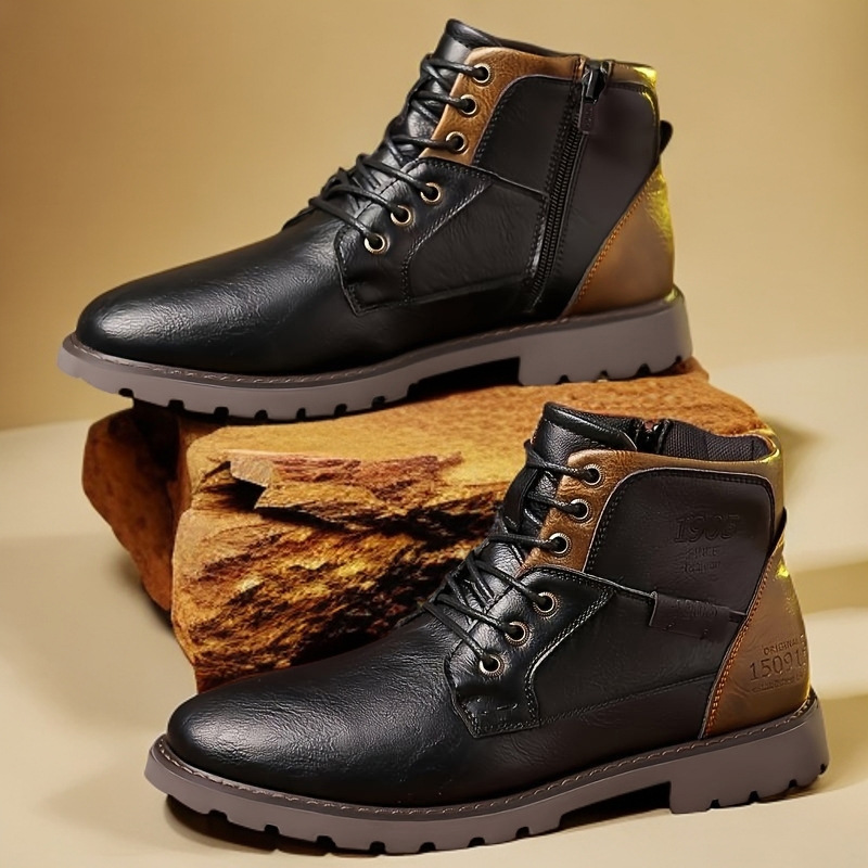 2026 Leather Men Ankle Boots P - Leather Work Fabric recension och pris
