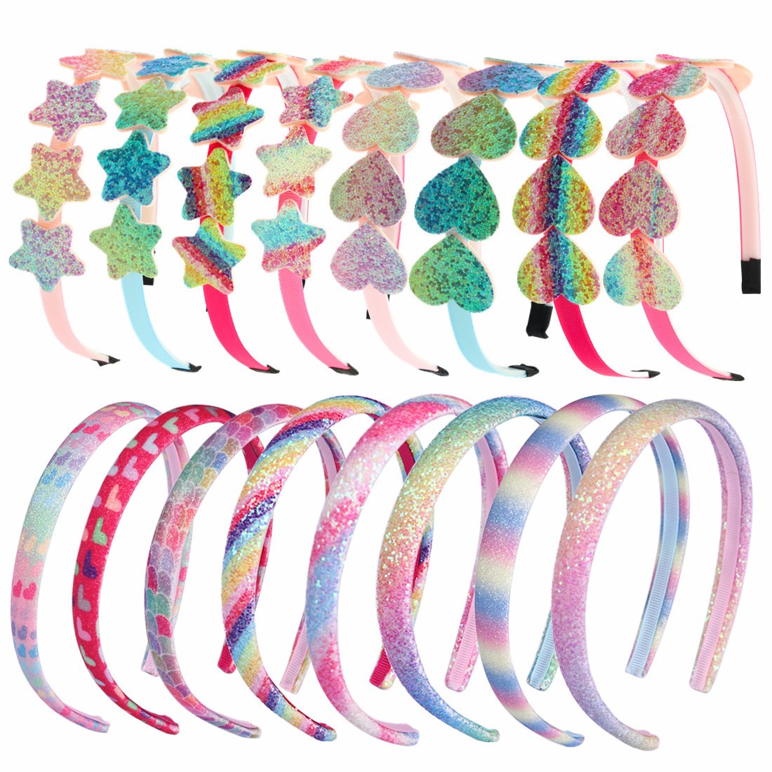 1pc Cute Heart Star Headbands  - Leatherwork Pony recension och pris