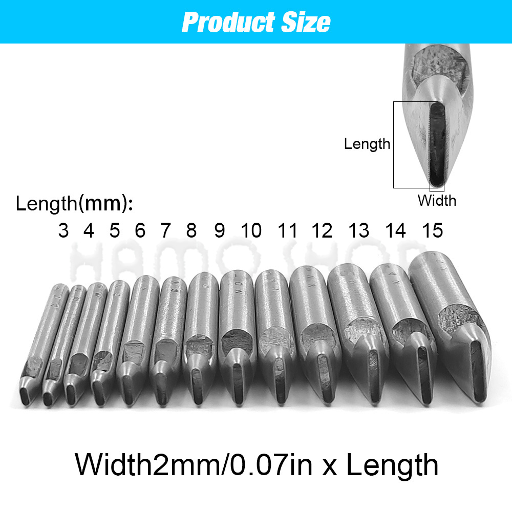 2mm/3mm Width Leather Oval Sha - Leatherwork Punching Tool recension och pris